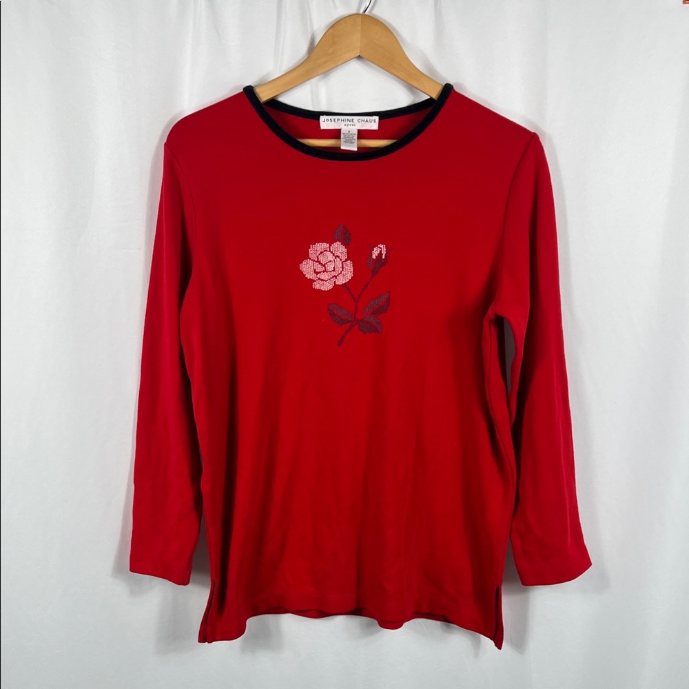 Vintage Josephine Chaus Women’s Small Shirt Res Long Sleeve‎ Granny Style